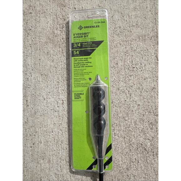 Greenlee 12-04-54A D'Versibit Auger Bit, 3/4" Hole Size, 54" Length #832 {FF} - Picture 1 of 9